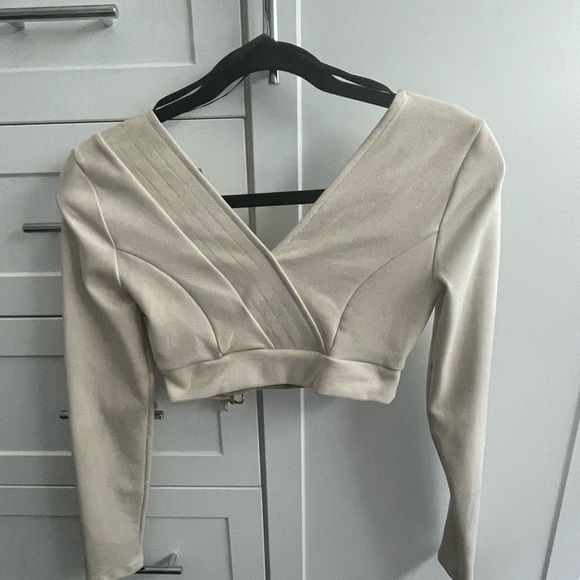 Bebe Ultrasuede Crop Top - Picture 2 of 6